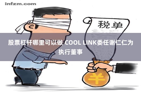 股票杠杆哪里可以做 COOL LINK委任谢仁仁为执行董事