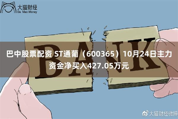 巴中股票配资 ST通葡（600365）10月24日主力资金净买入427.05万元